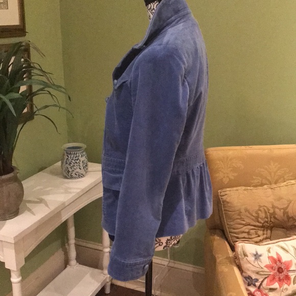 Talbots blue velvet jacket - Picture 3 of 6